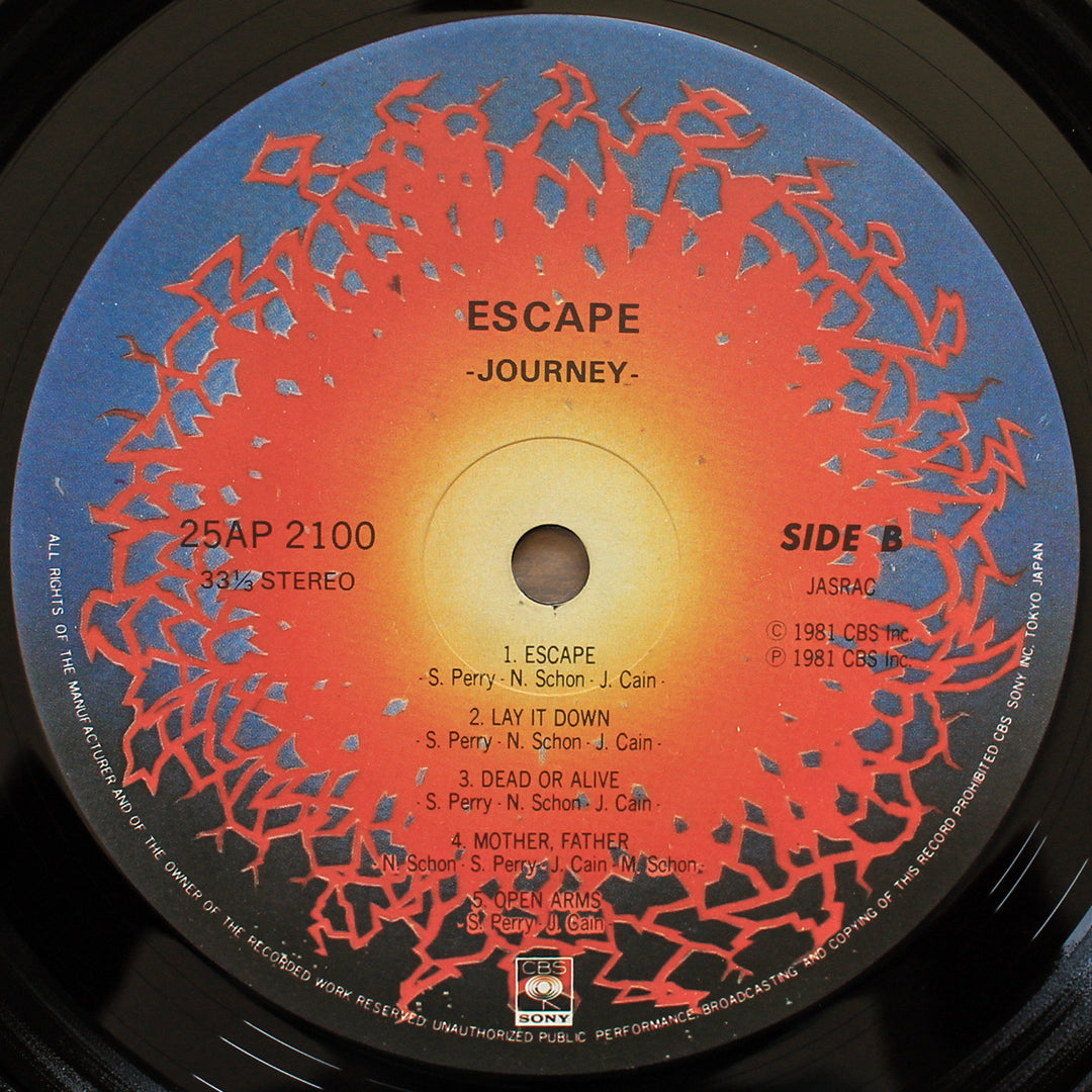 Journey – Escape 33'lük LP PLAK Japan Vinyl