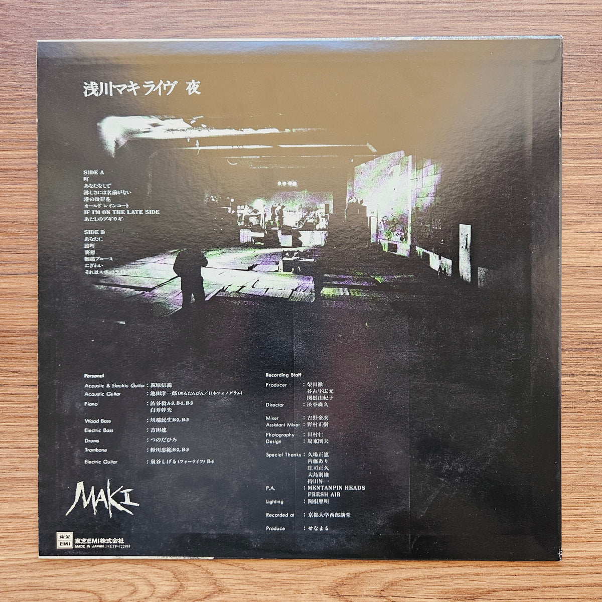Maki Asakawa - Live Night 33'lük LP PLAK Japan Vinyl