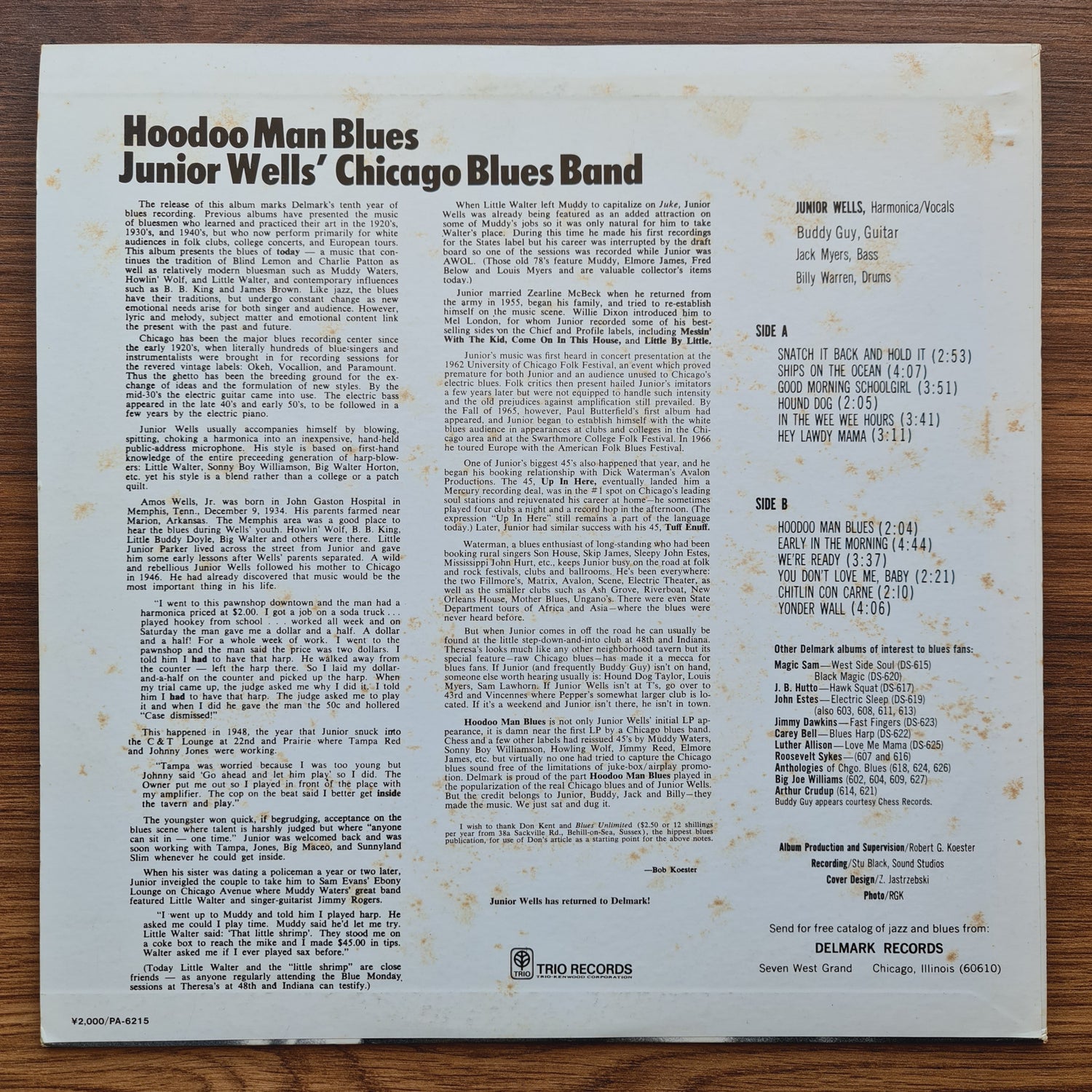Junior Wells' Chicago Blues Band with Buddy Guy - Hoodoo Man Blues Japan Vinyl