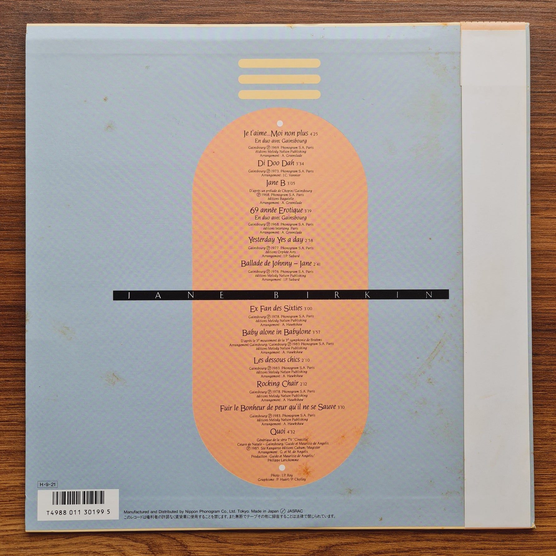 Jane Birkin – Quoi 33'lük LP PLAK Japan Vinyl