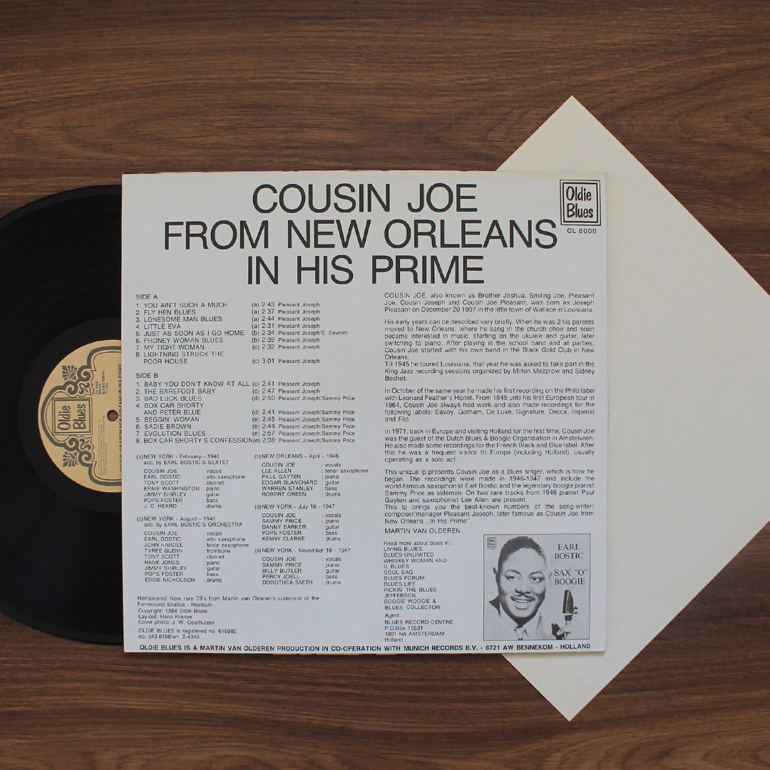 Cousin Joe – Cousin Joe From New Orleans In His Prime İmzalı Plak Japan Vinyl