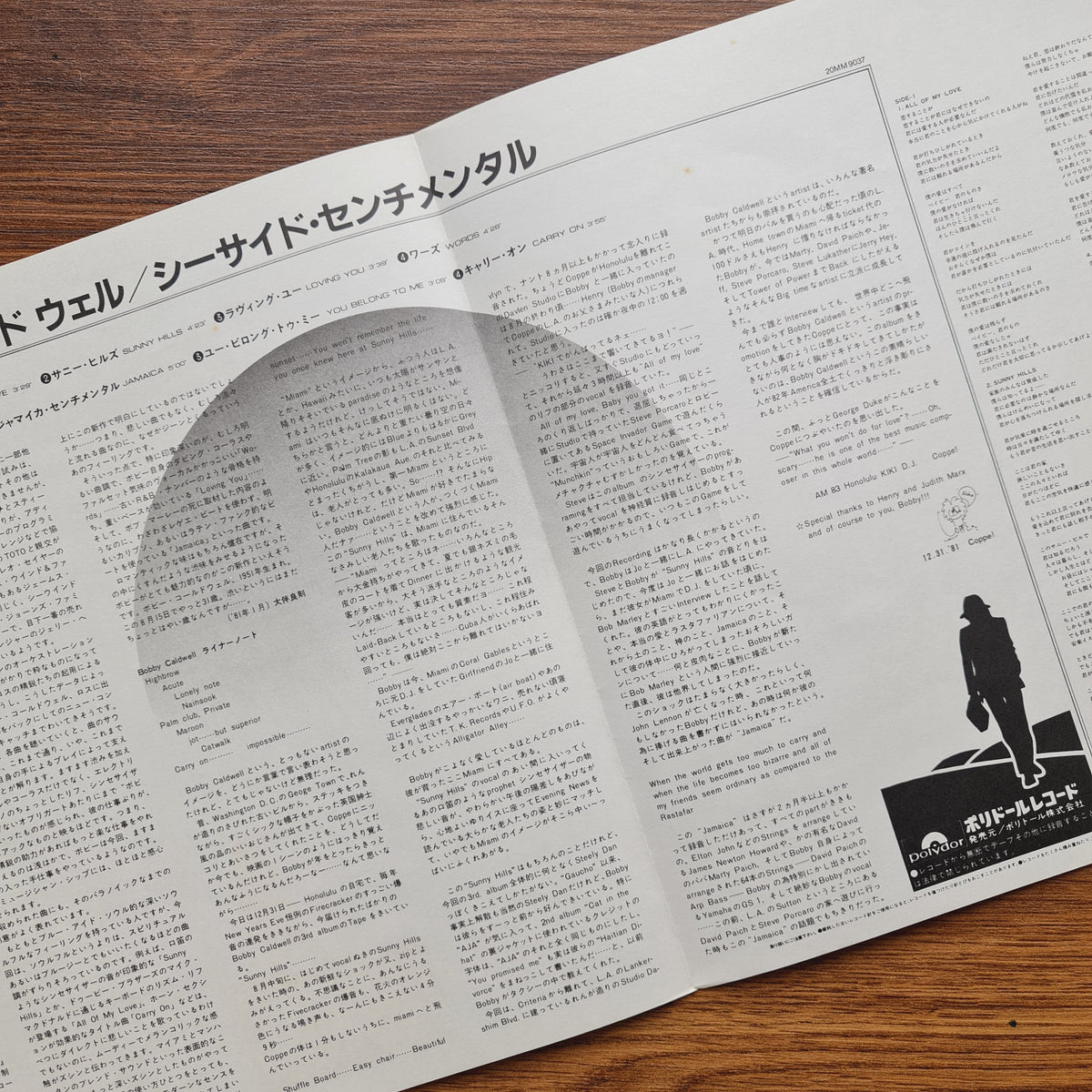 Bobby Caldwell – Carry On 33'lük LP PLAK Japan Vinyl