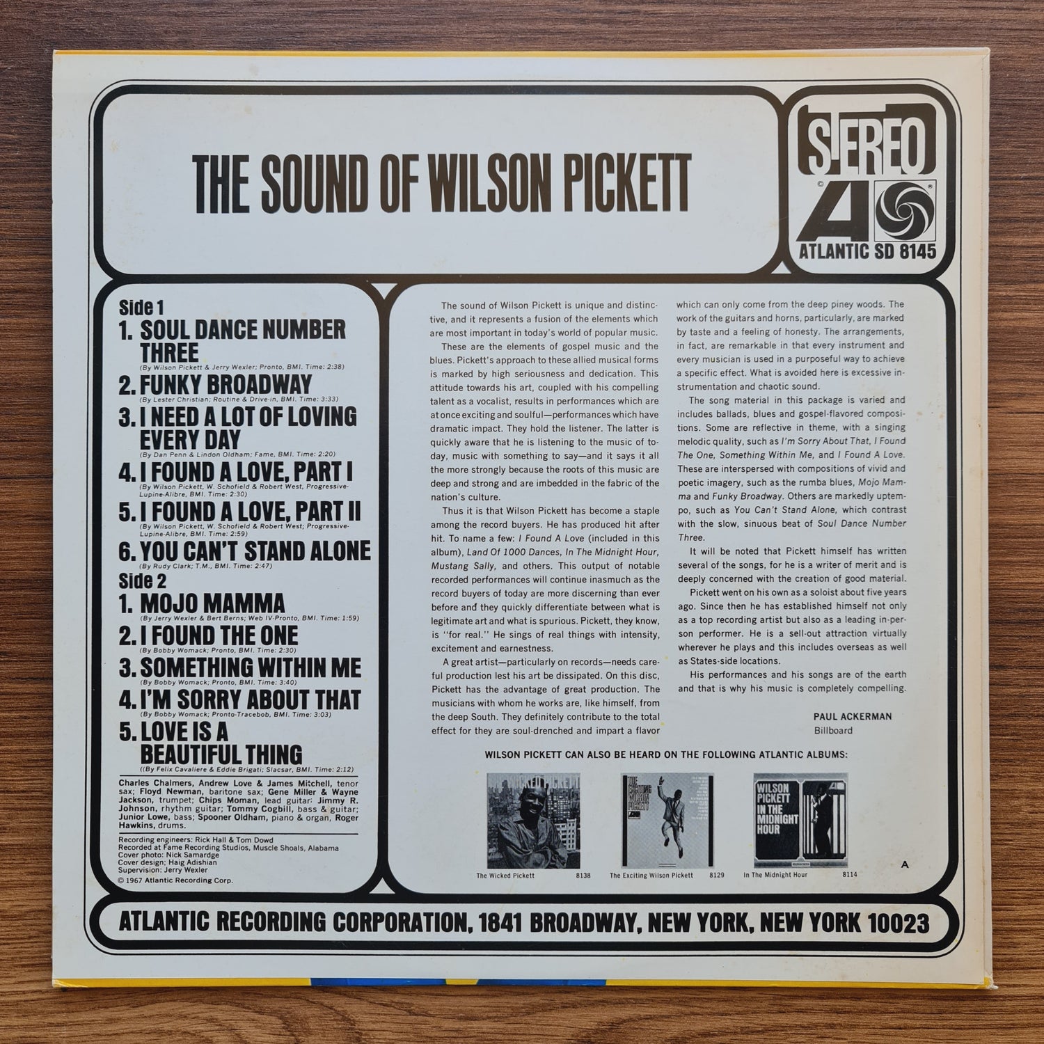 Wilson Pickett – The Sound Of Wilson Pickett 33'lük LP PLAK Japan Vinyl