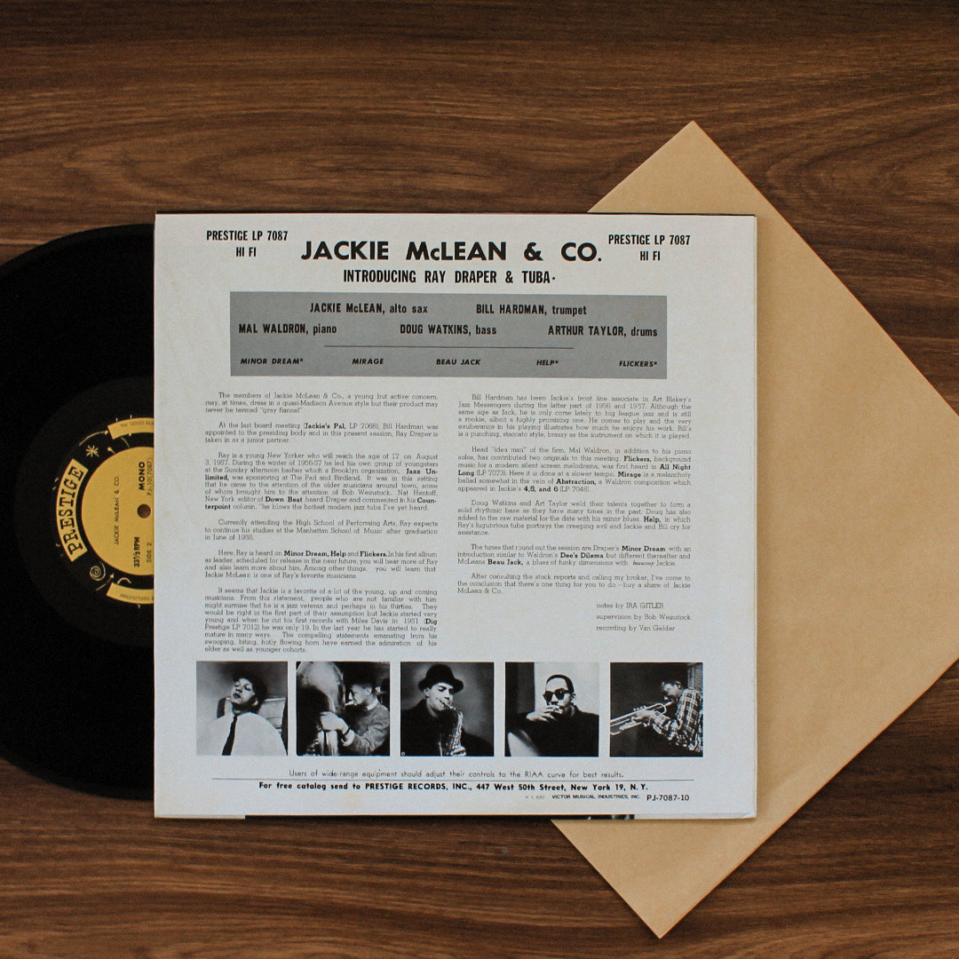 Jackie McLean Introducing Ray Draper - Jackie McLean & Co. 33'lük LP PLAK Japan Vinyl