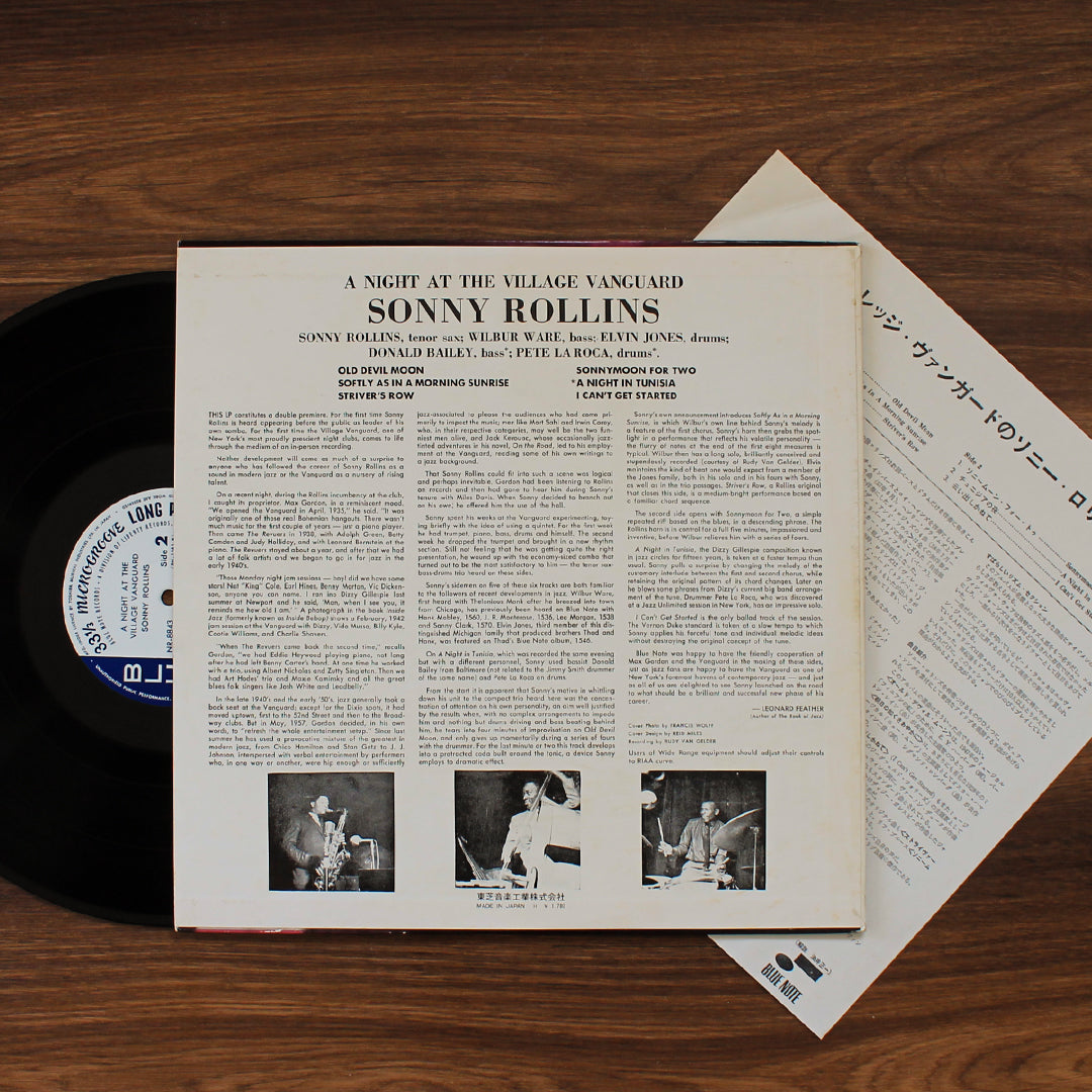 Sonny Rollins - A Night At The "Village Vanguard" Japan Vinyl