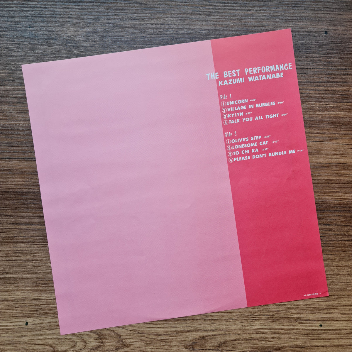 Kazumi Watanabe - The Best Performance Japan Vinyl