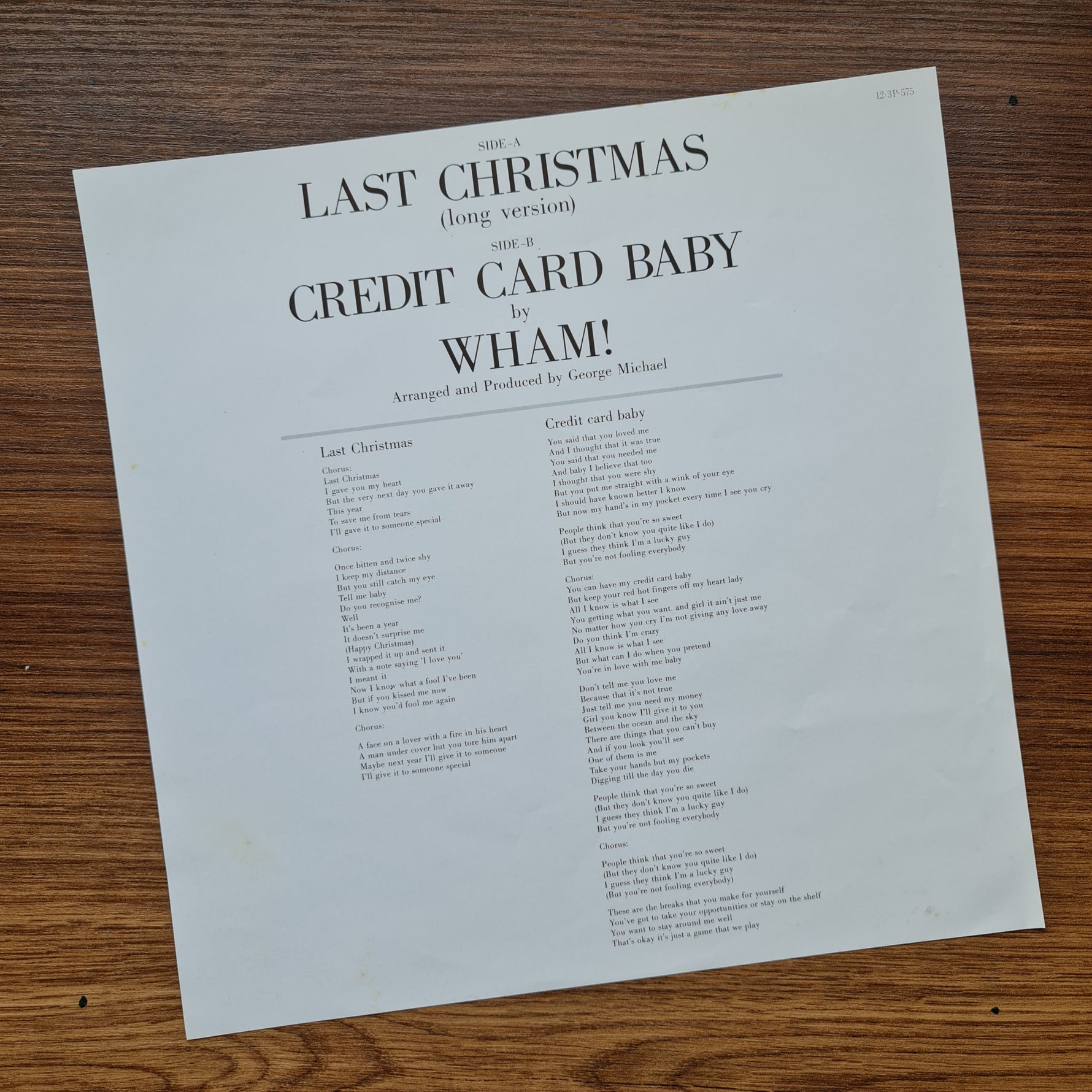 Wham! - Last Christmas Japan Vinyl