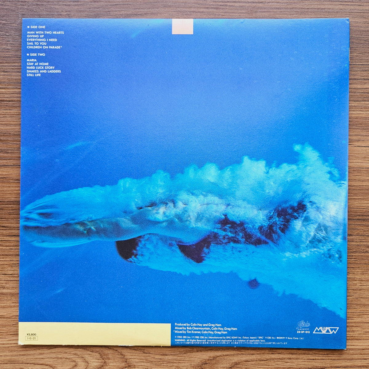 Men At Work – Two Hearts 33'lük LP PLAK Japan Vinyl
