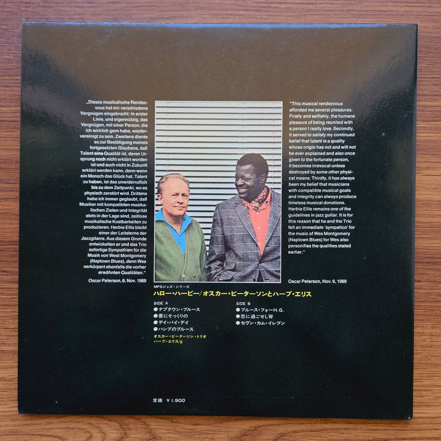 The Oscar Peterson Trio With Herb Ellis – Hello Herbie 33'lük LP PLAK Japan Vinyl