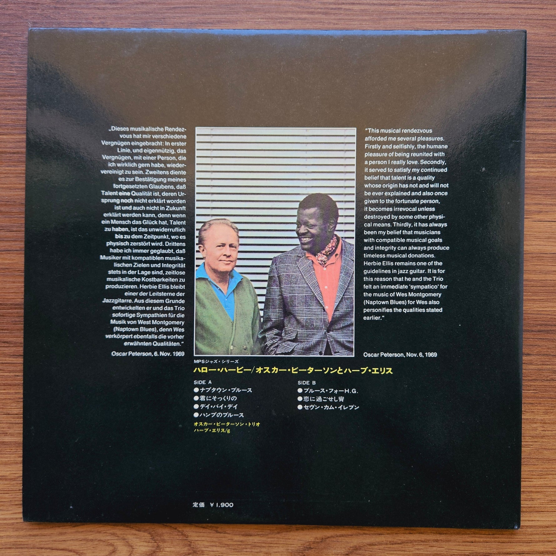 The Oscar Peterson Trio With Herb Ellis – Hello Herbie 33'lük LP PLAK Japan Vinyl