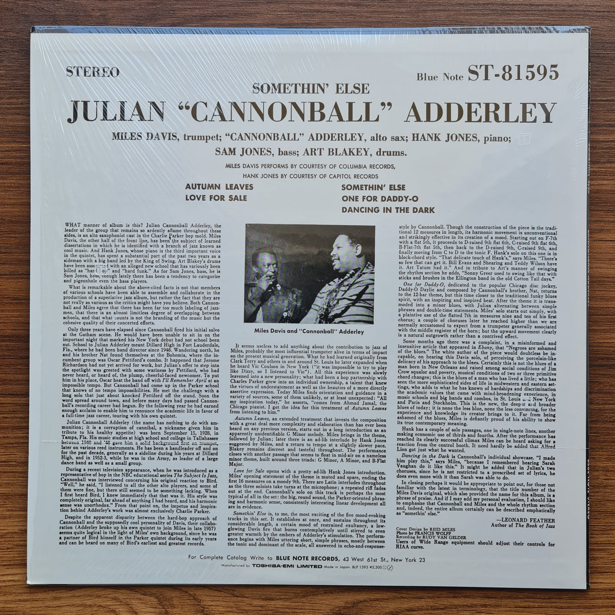 Cannonball Adderley – Somethin' Else Japan Vinyl
