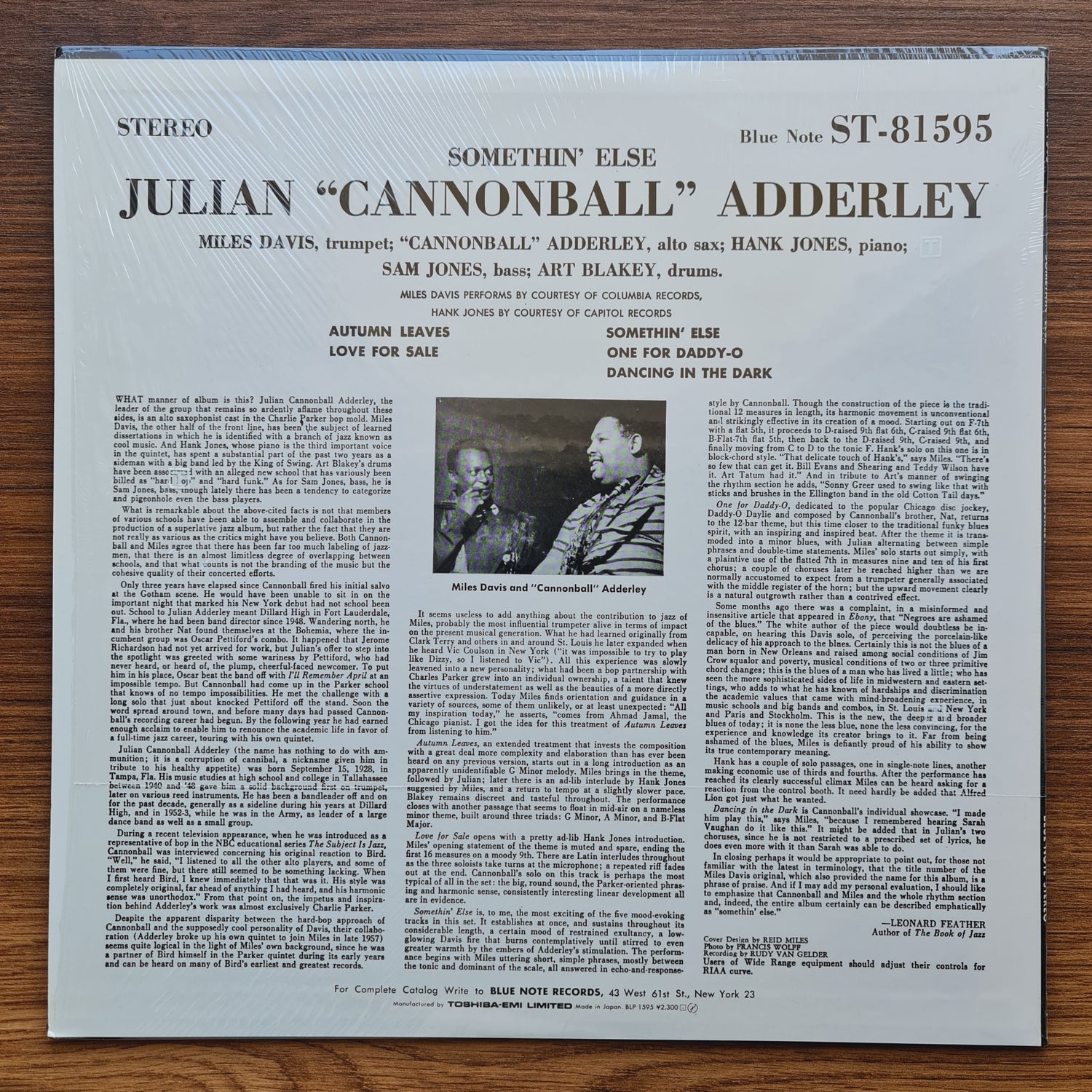 Cannonball Adderley – Somethin' Else Japan Vinyl