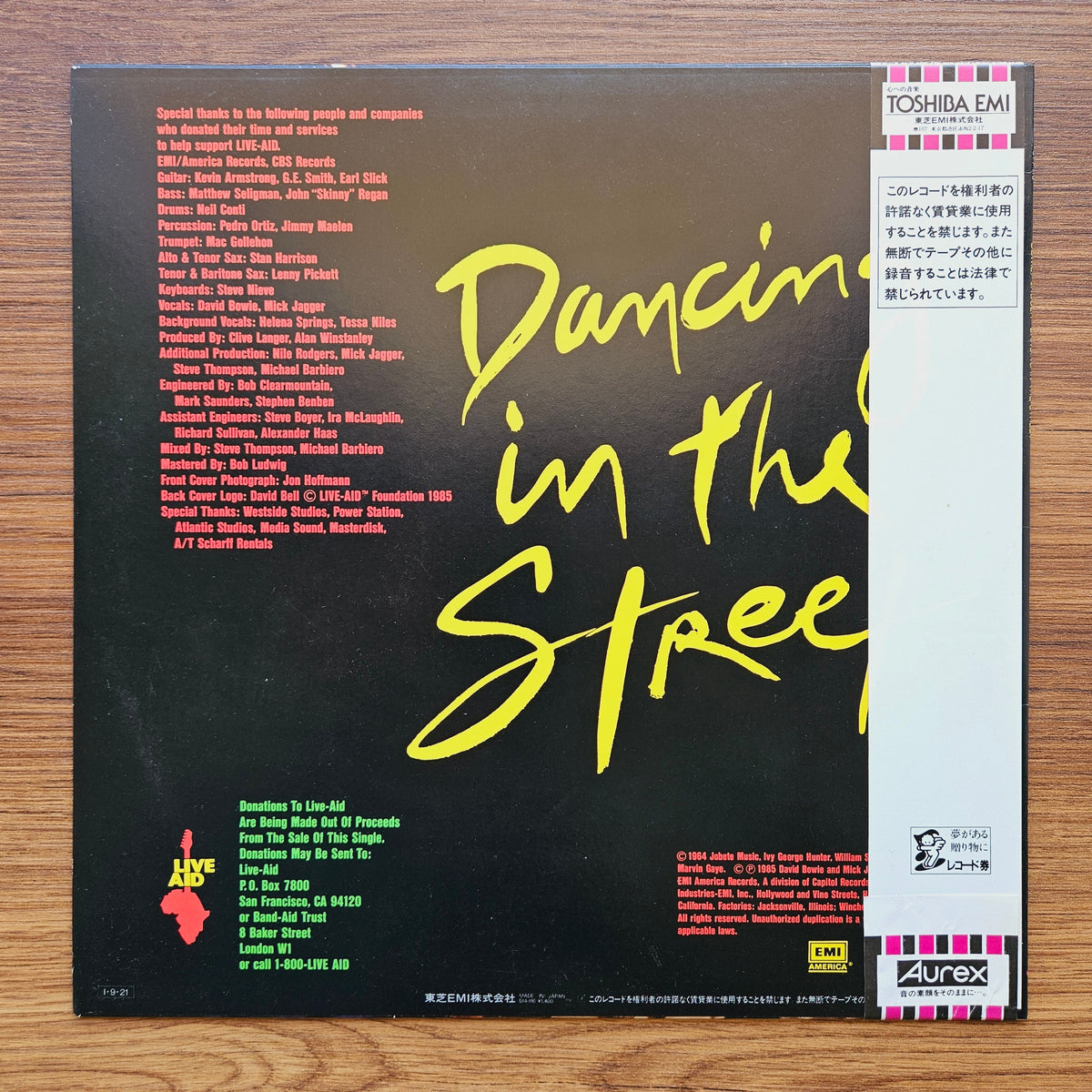 David Bowie And Mick Jagger – Dancing In The Street 33'lük LP PLAK Japan Vinyl
