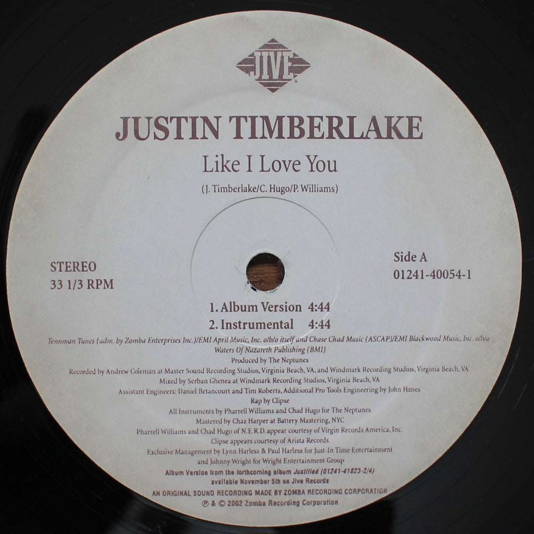 Justin Timberlake - Like I Love You 33'lük LP PLAK Japan Vinyl