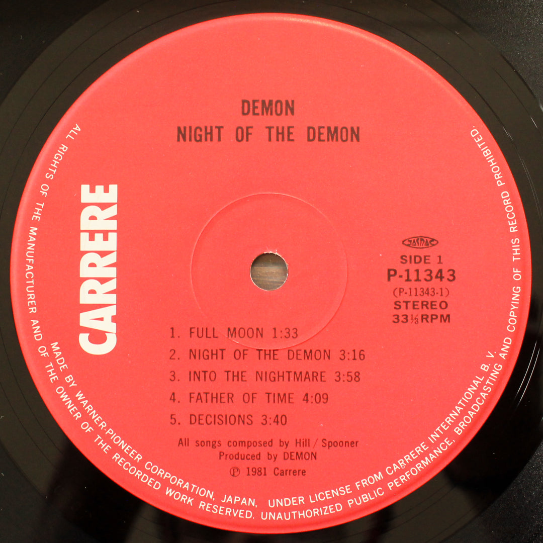 Demon - Night Of The Demon 33'lük LP PLAK Japan Vinyl