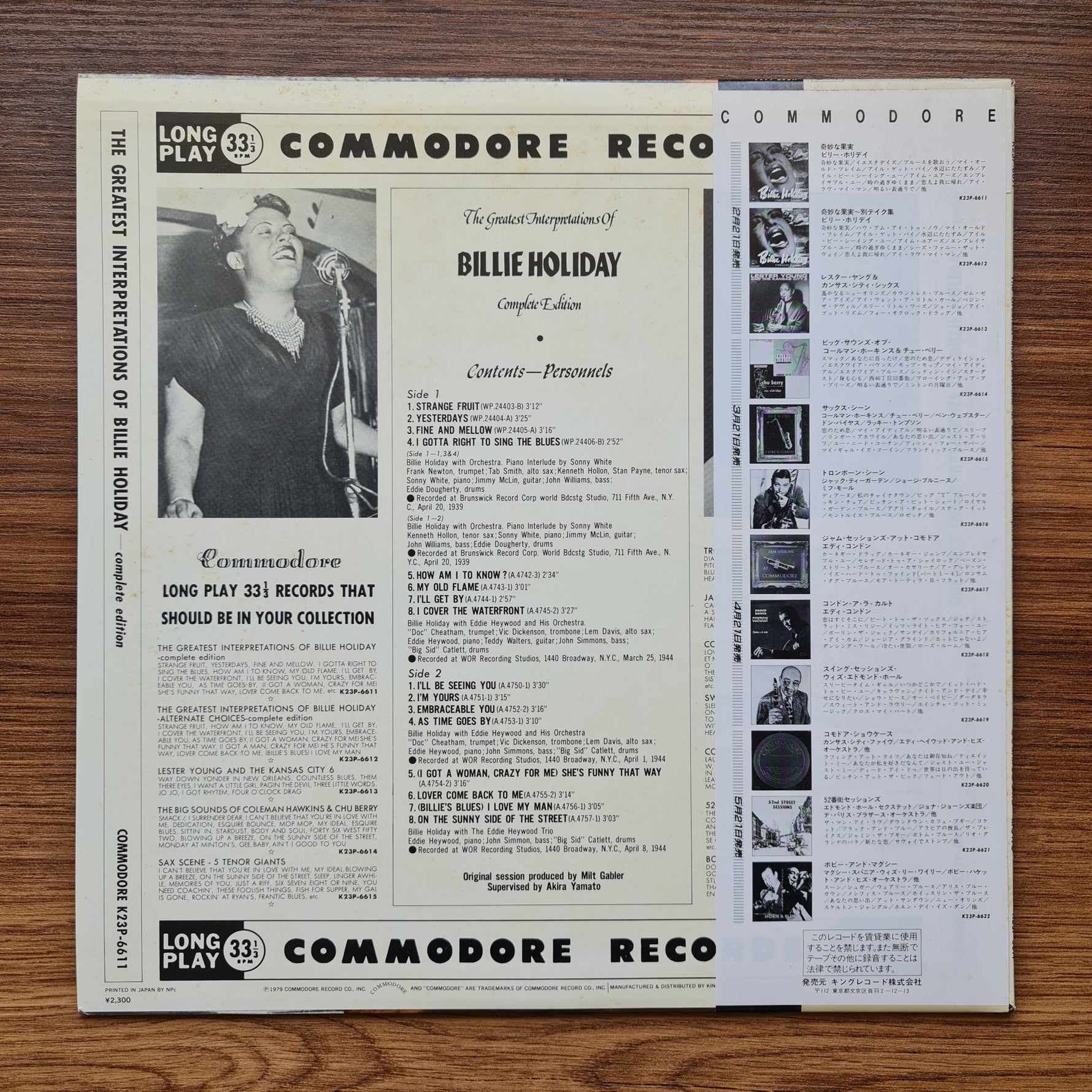 Billie Holiday – The Greatest Interpretations Of Billie Holiday - Complete Editi 33'lük LP PLAK Japan Vinyl