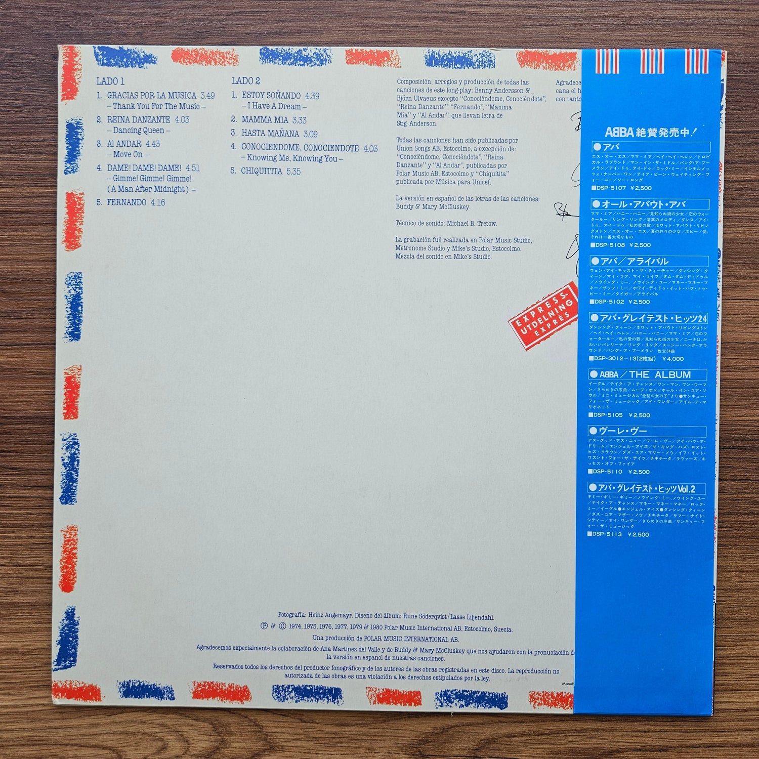 ABBA – Gracias Por La Musica 33'lük LP PLAK Japan Vinyl