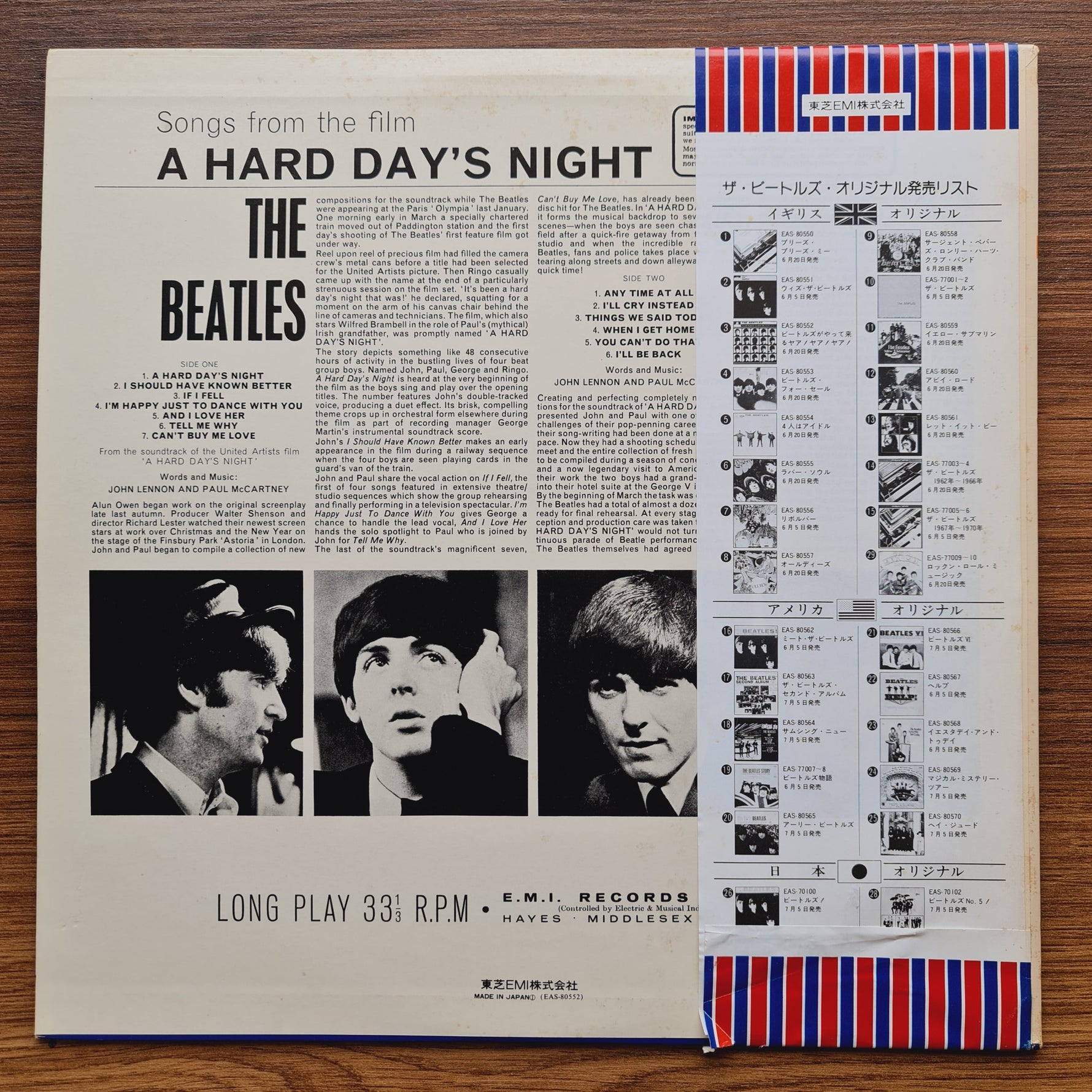 The Beatles – A Hard Day's Night 33'lük LP PLAK Japan Vinyl
