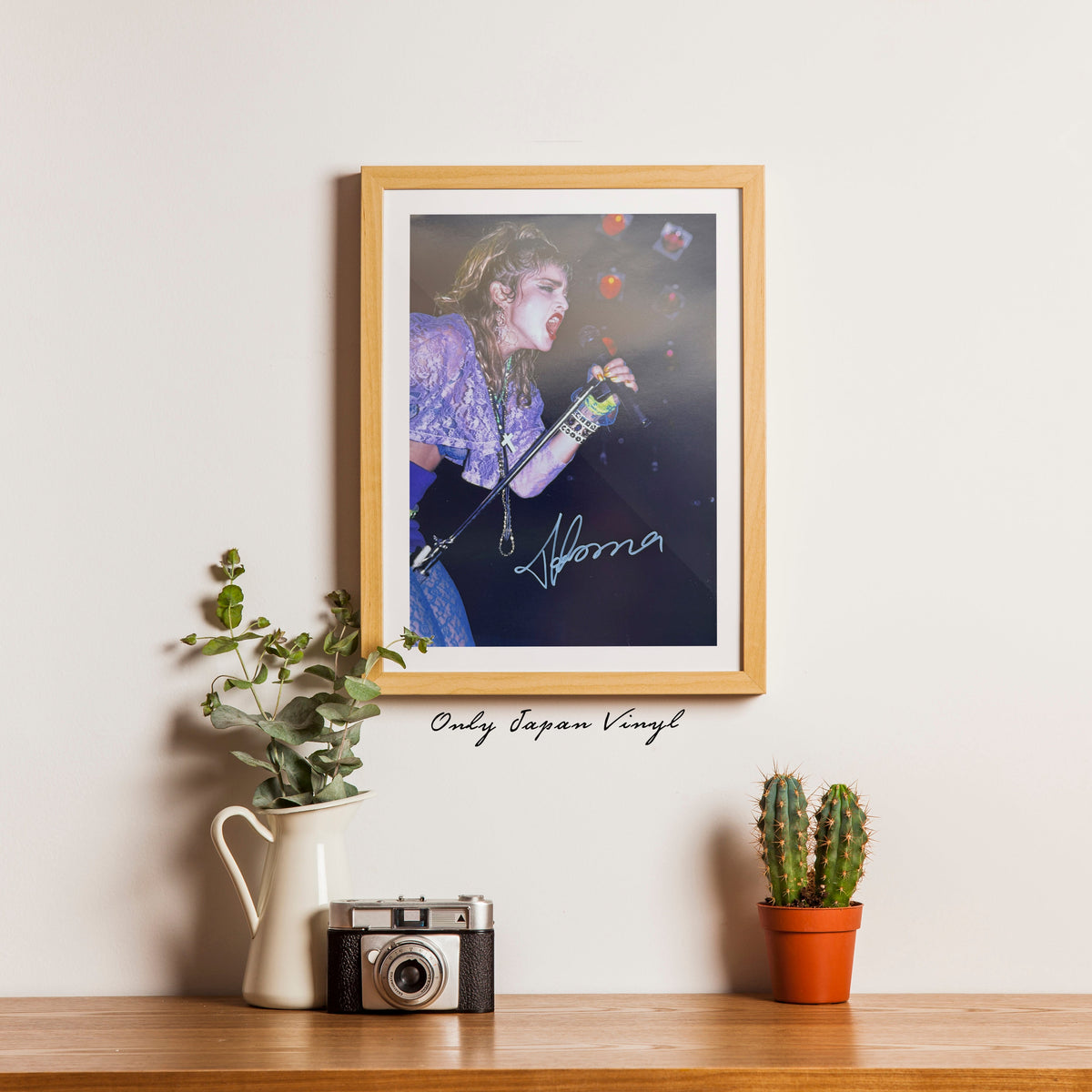 Madonna 20x30 cm Boyutunda El İmzalı Fotoğraf (Ömür Boyu COA) Japan Vinyl