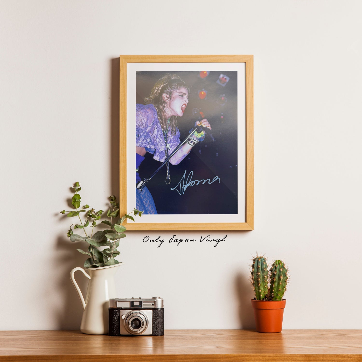 Madonna 20x30 cm Boyutunda El İmzalı Fotoğraf (Ömür Boyu COA) Japan Vinyl