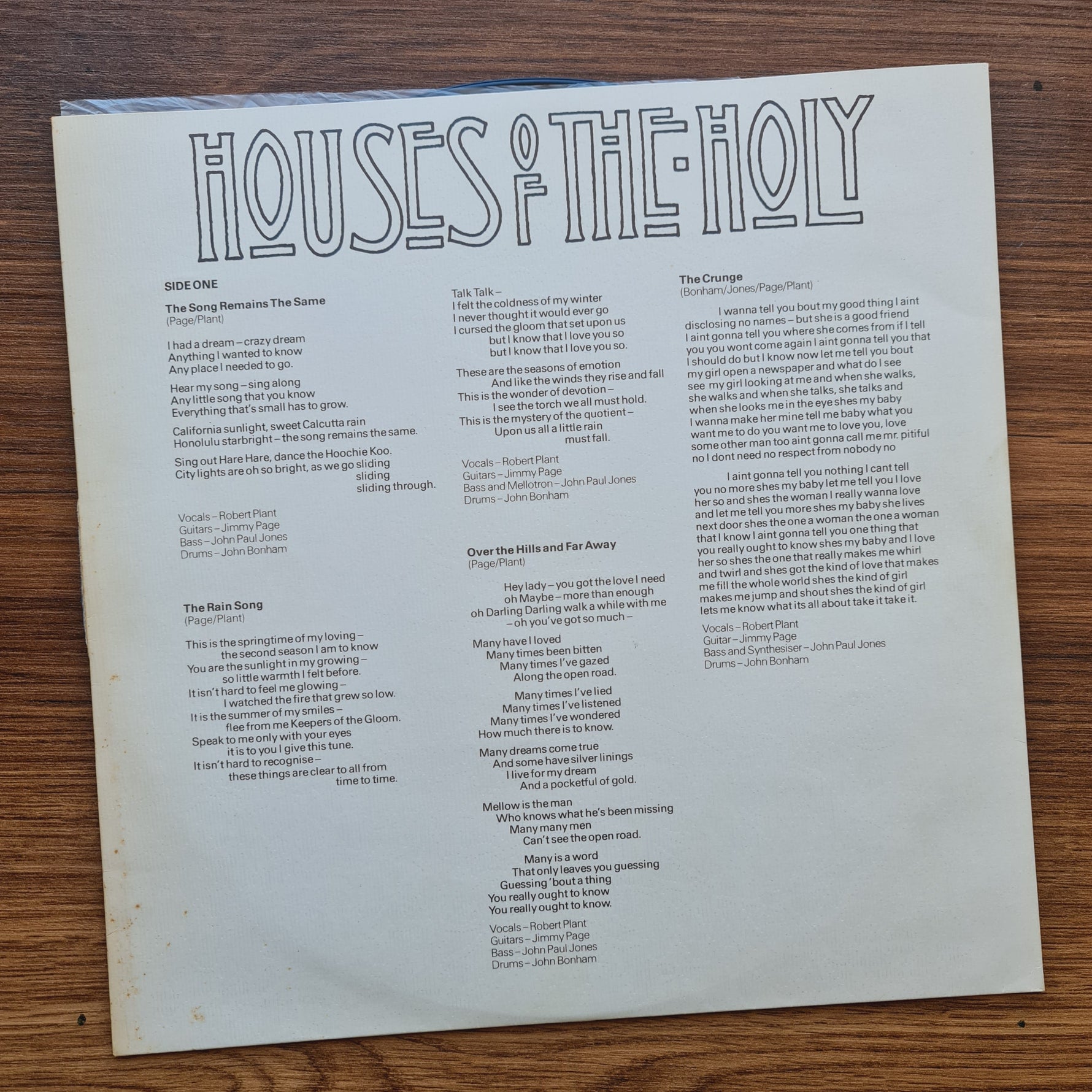 Led Zeppelin – Houses Of The Holy 33'lük LP PLAK Japan Vinyl