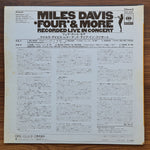 Miles Davis – 'Four' & More - Recorded Live In Concert 33'lük LP PLAK Japan Vinyl