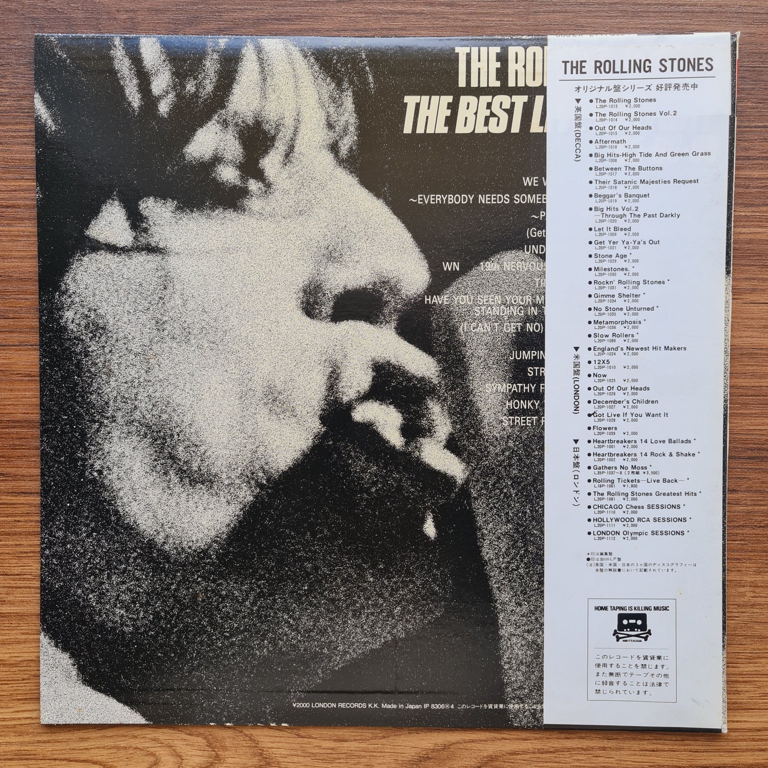 Rolling Stones – The Best Live History '65-66-69 33'lük LP PLAK Japan Vinyl
