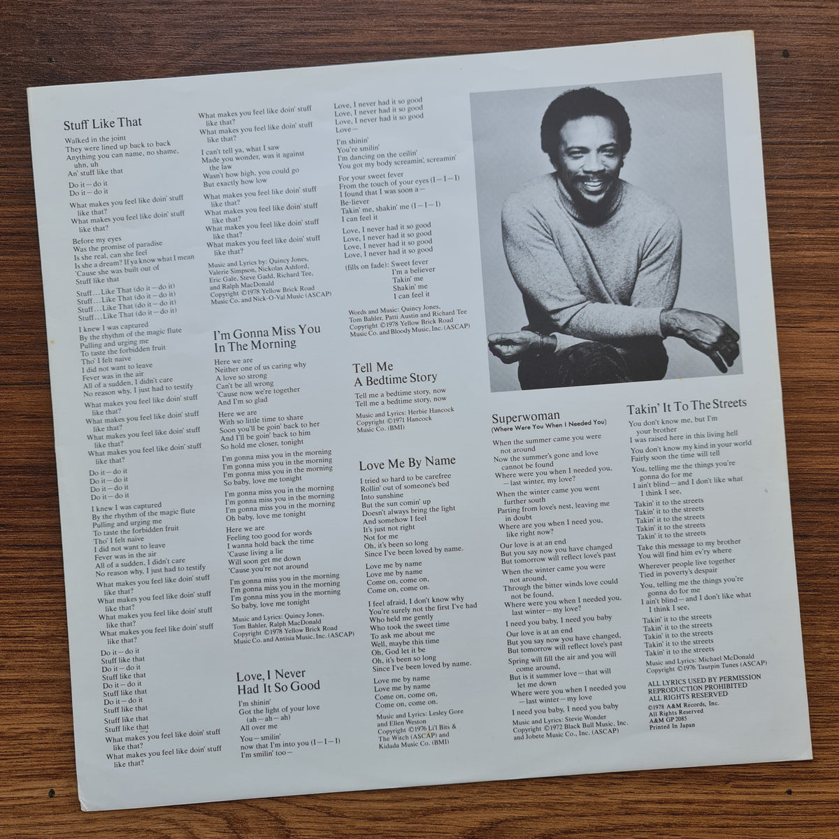 Quincy Jones – Sounds ... And Stuff Like That!! 33'lük LP PLAK Japan Vinyl