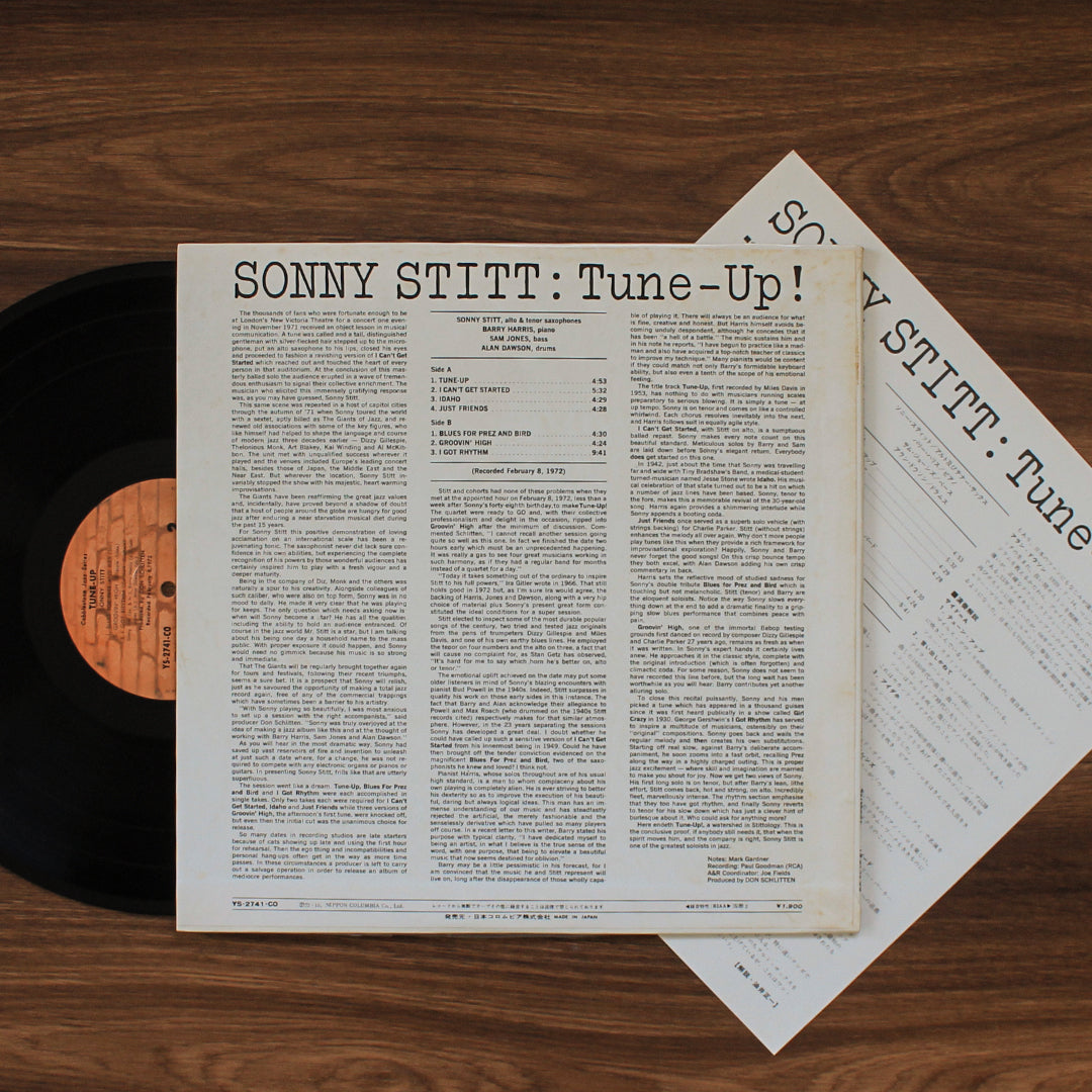 Sonny Stitt - Tune-Up! 33'lük LP PLAK Japan Vinyl
