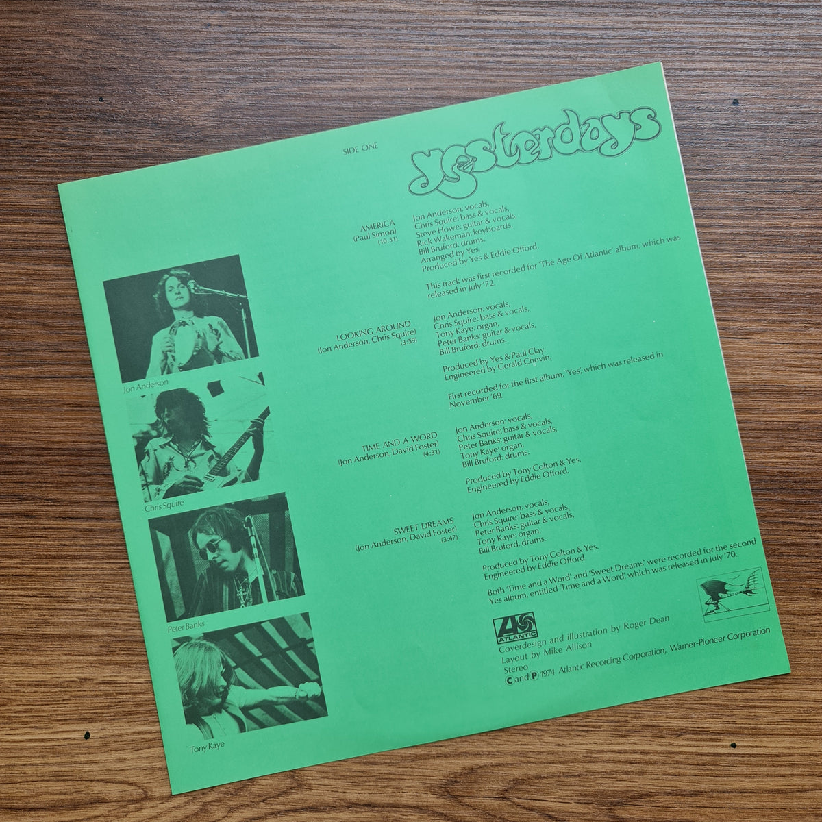 Yes – Yesterdays 33'lük LP PLAK Japan Vinyl