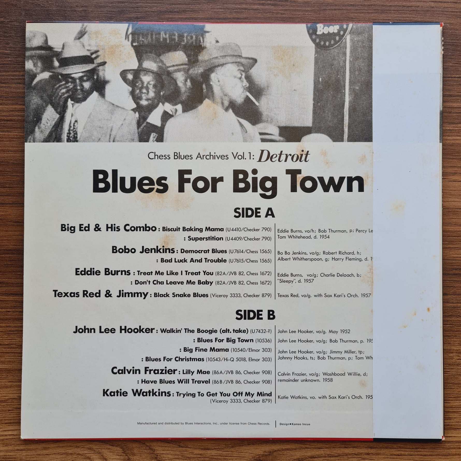 Blues For Big Town - Chess Blues Archives Vol.1: Detroit 33'lük LP PLAK Japan Vinyl