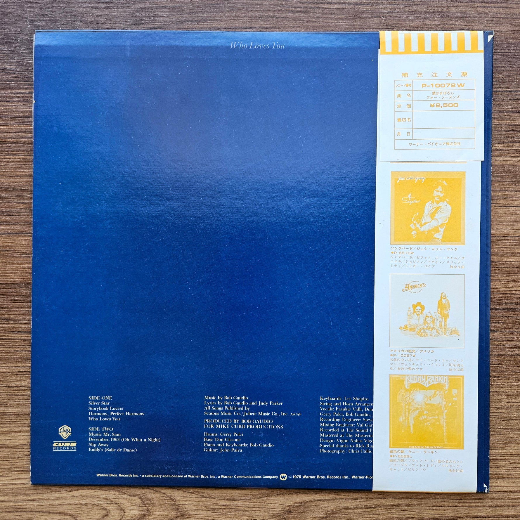 The Four Seasons – Who Loves You 33'lük LP PLAK Japan Vinyl