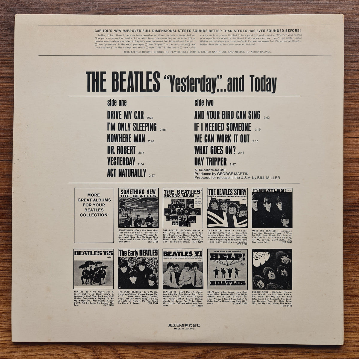 The Beatles – Yesterday And Today 33'lük LP PLAK Japan Vinyl