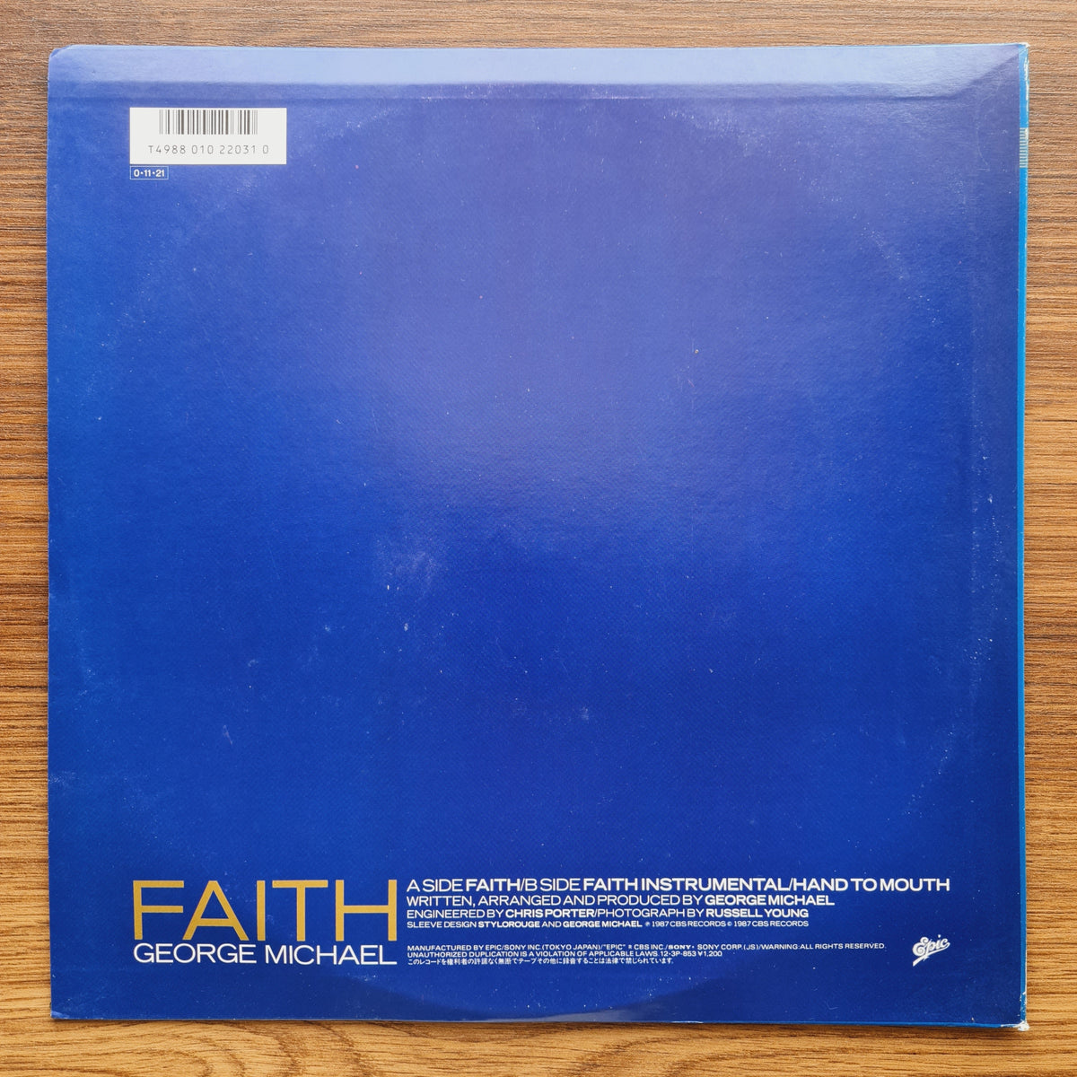 George Michael – Faith 33'lük LP PLAK Japan Vinyl