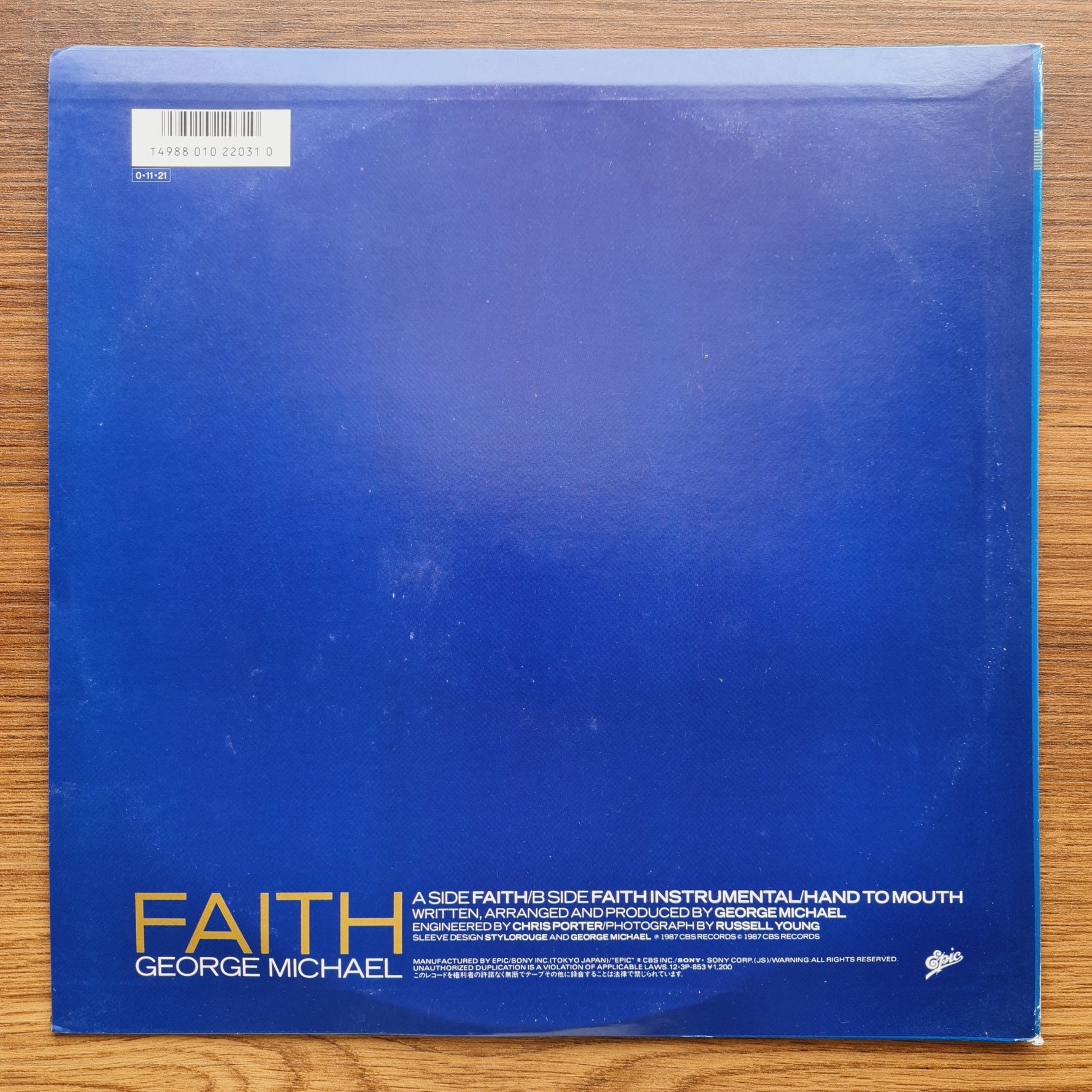 George Michael – Faith 33'lük LP PLAK Japan Vinyl
