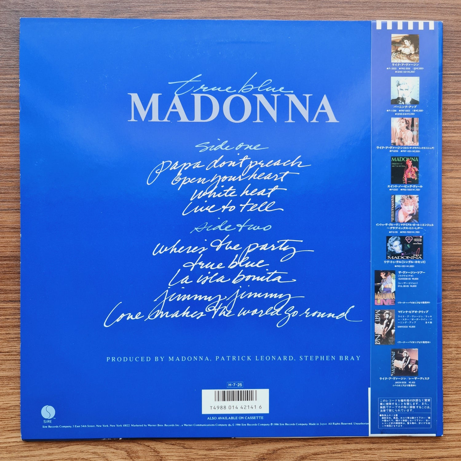 Madonna - True Blue 33'lük LP PLAK Japan Vinyl