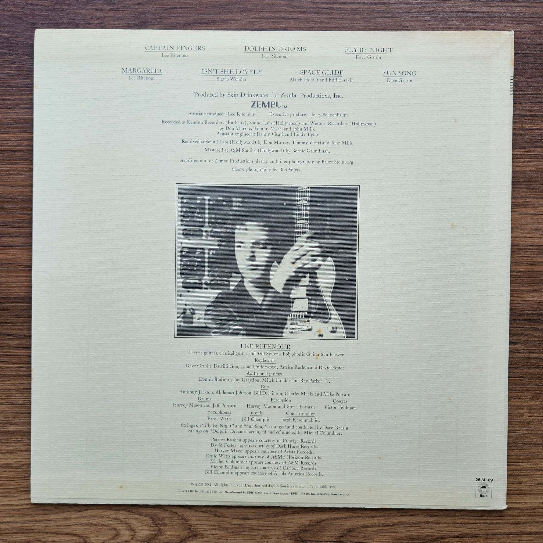 Lee Ritenour – Captain Fingers 33'lük LP PLAK Japan Vinyl