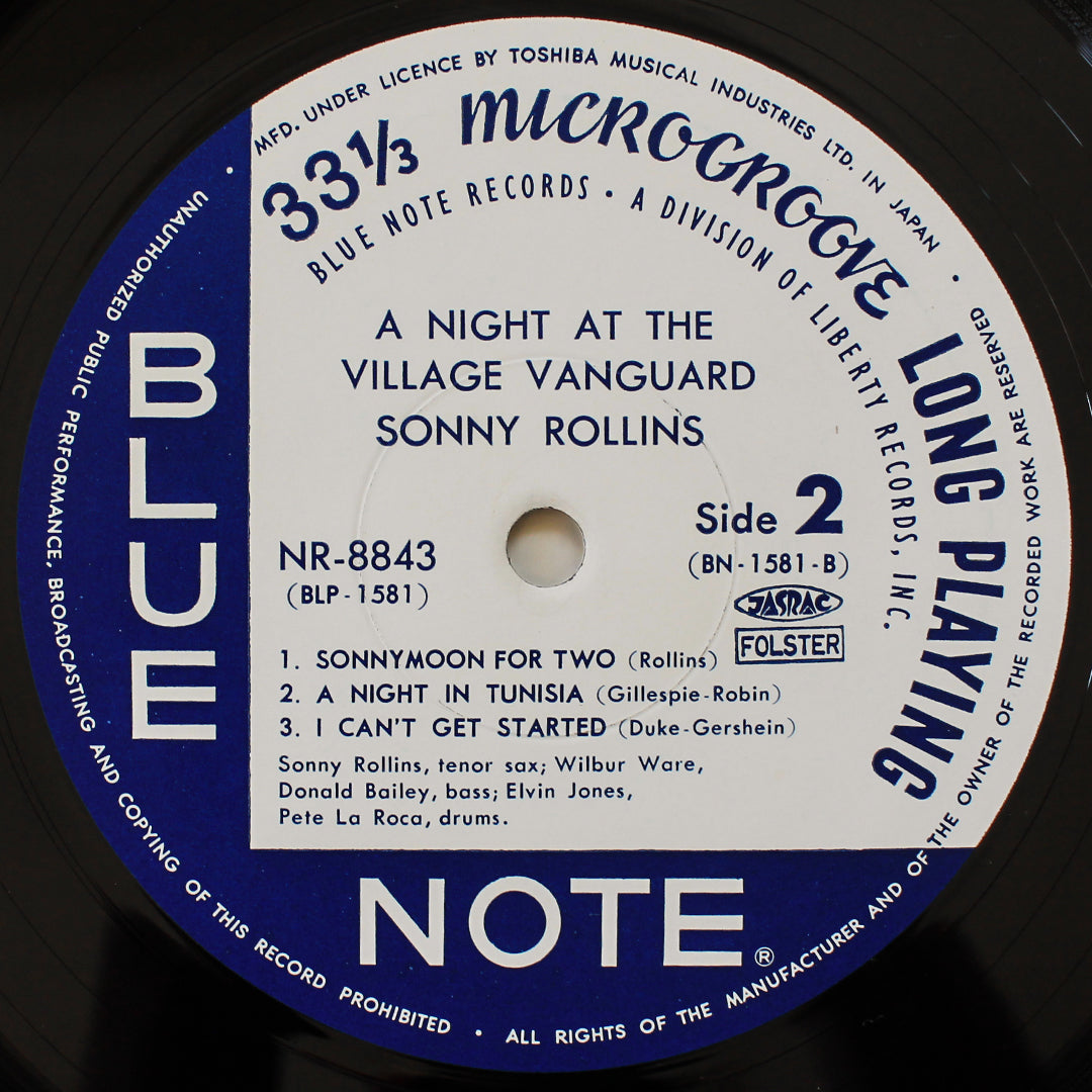 Sonny Rollins - A Night At The "Village Vanguard" Japan Vinyl