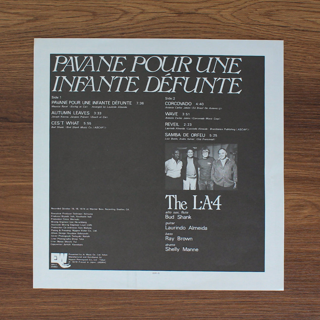 L.A.4 - Pavane Pour Une Infante Défunte  33'lük LP PLAK Japan Vinyl