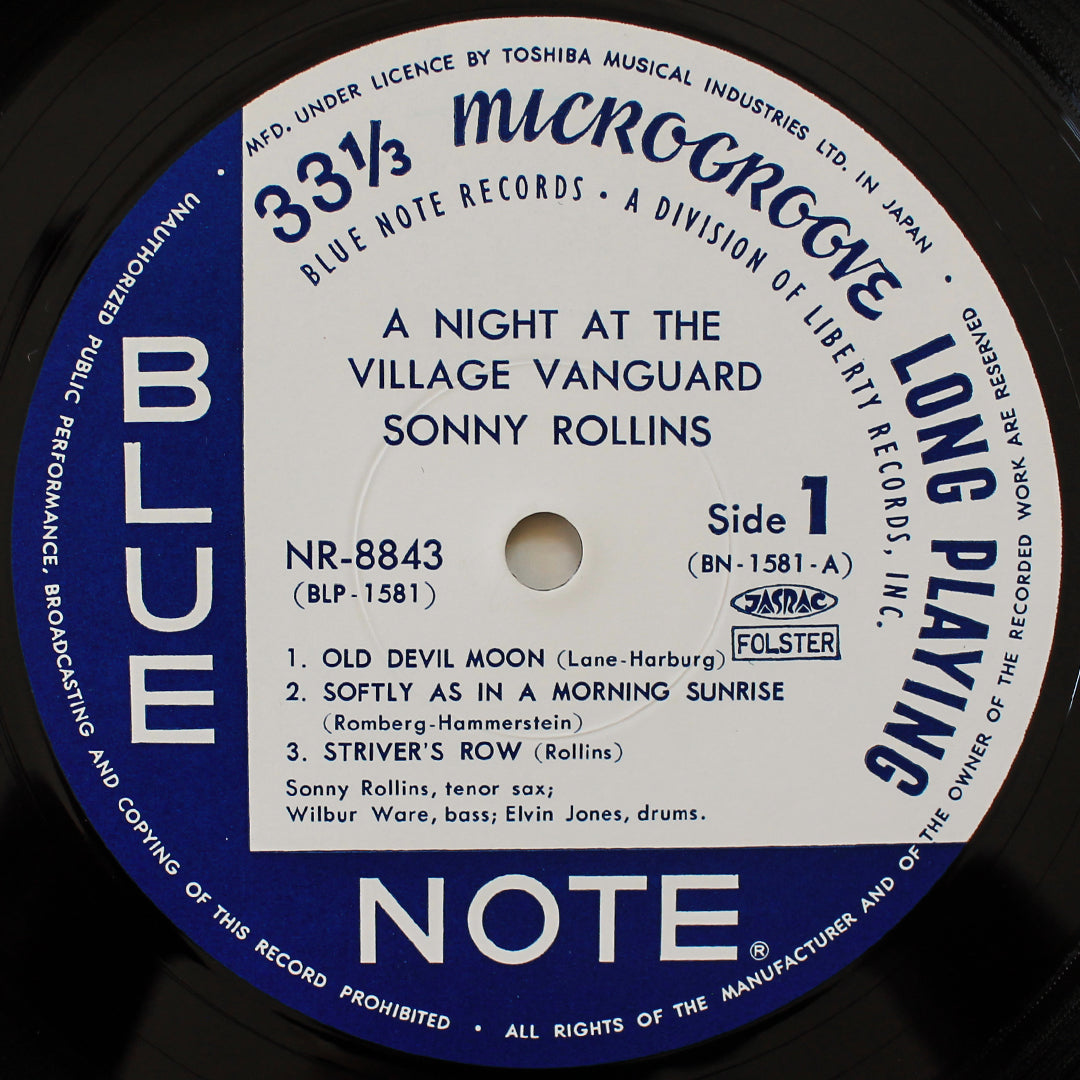Sonny Rollins - A Night At The "Village Vanguard" Japan Vinyl
