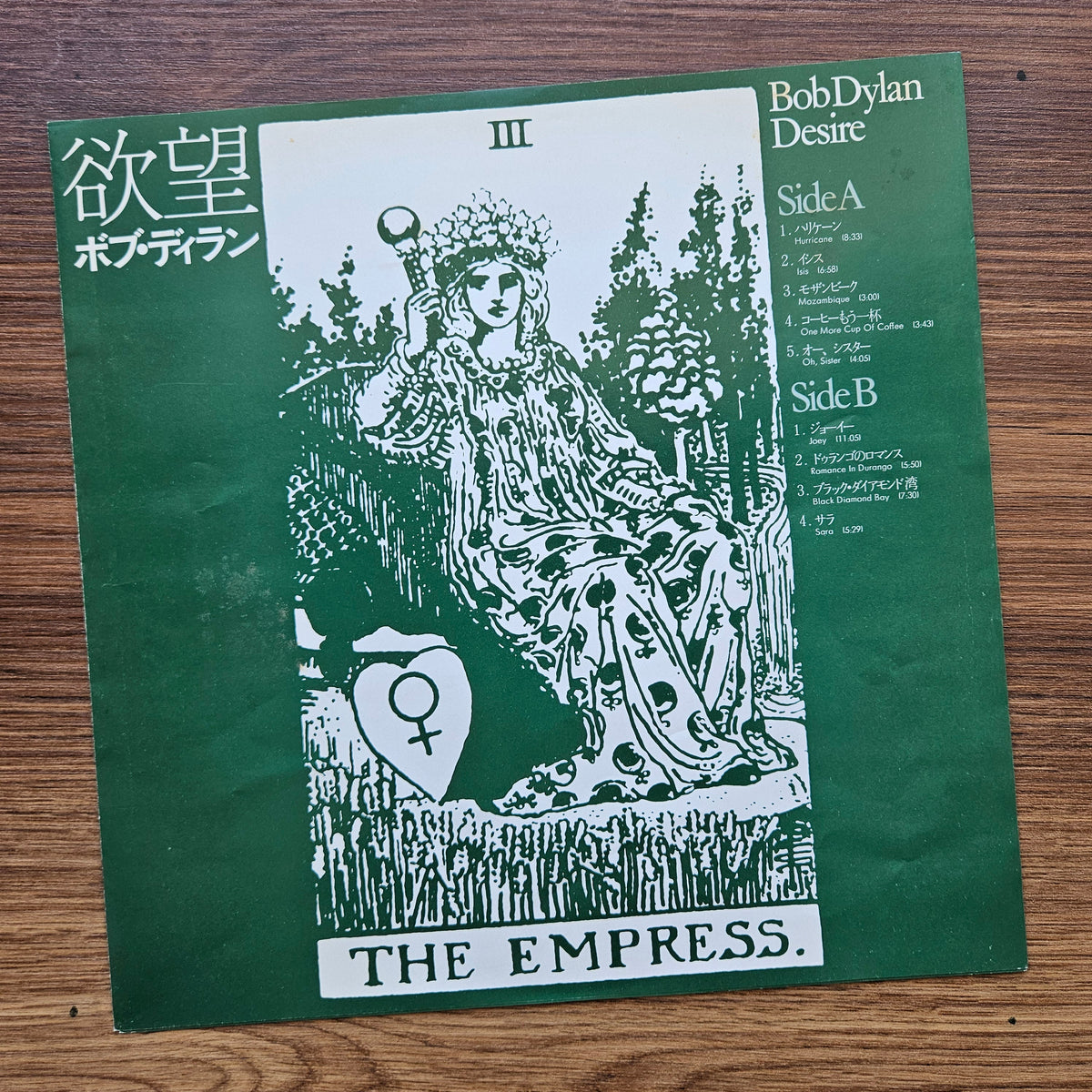 Bob Dylan – Desire 33'lük LP PLAK Japan Vinyl