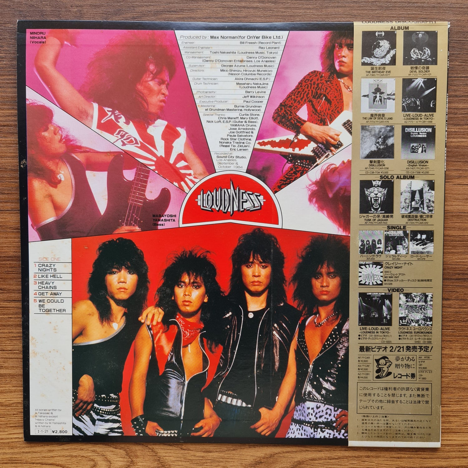 Loudness – Thunder In The East 33'lük LP PLAK Japan Vinyl