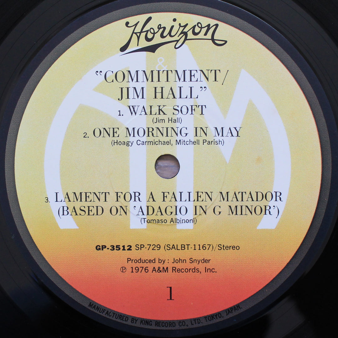 Jim Hall - Commitment Imzali Plak Japan Vinyl