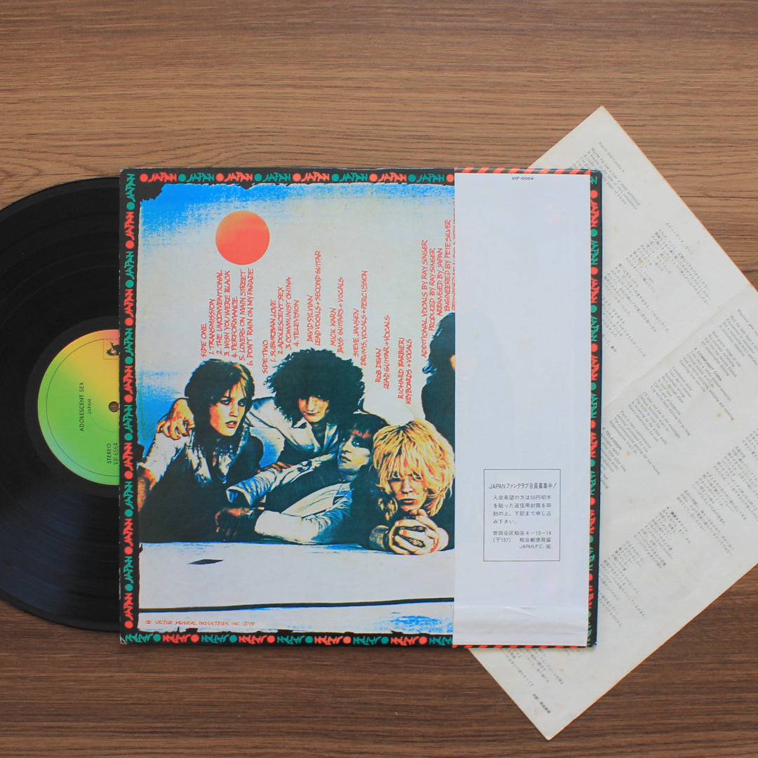 Japan - Adolescent Sex 33'lük LP PLAK Japan Vinyl