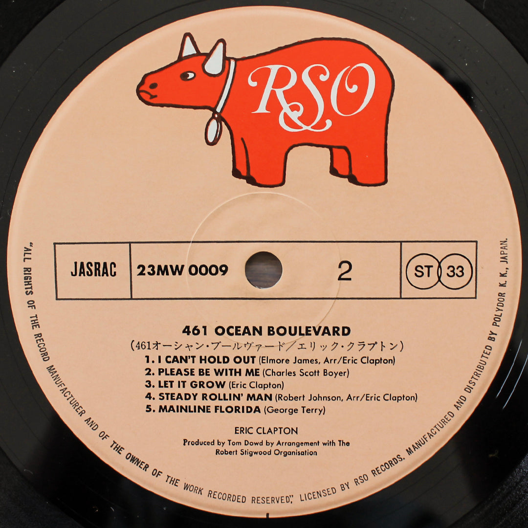 Eric Clapton - 461 Ocean Boulevard 33'lük LP PLAK Japan Vinyl