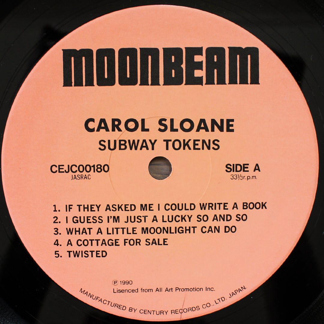 Carol Sloane - Subway Tokens 33'lük LP PLAK Japan Vinyl