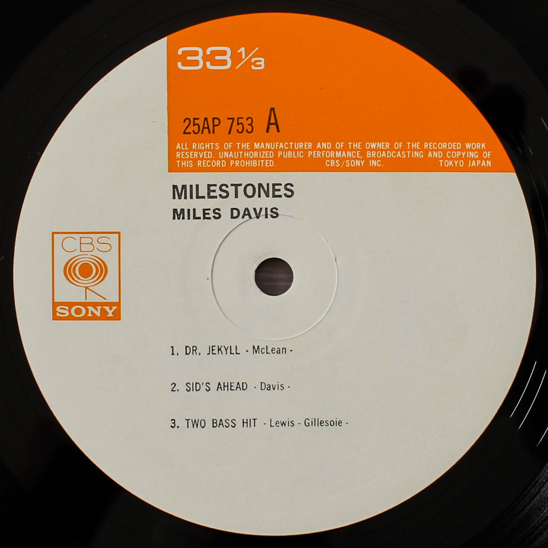Miles Davis - Milestones 33'lük LP PLAK Japan Vinyl