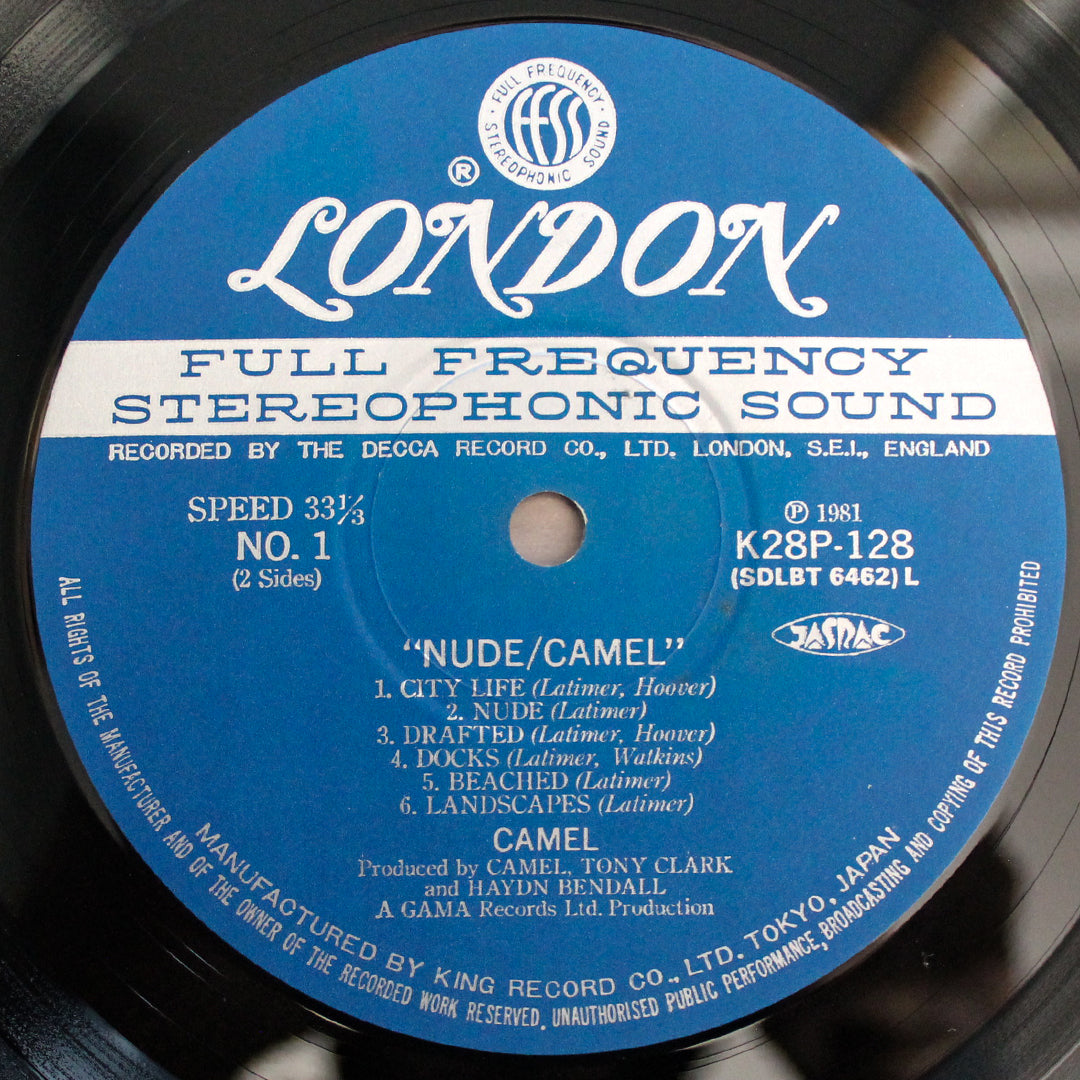 Camel - Nude 33'lük LP PLAK Japan Vinyl
