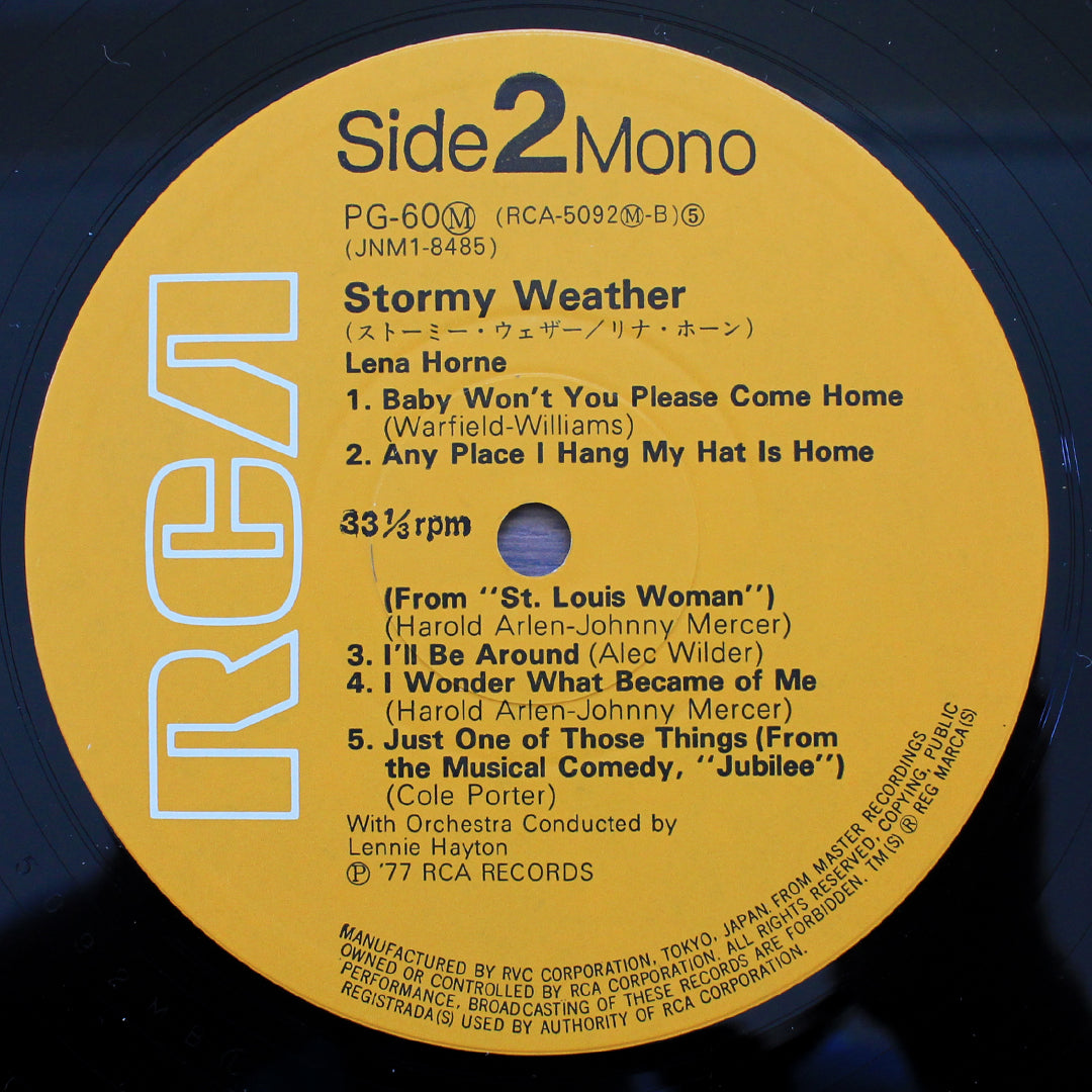 Lena Horne – Stormy Weather İmzalı Plak Japan Vinyl