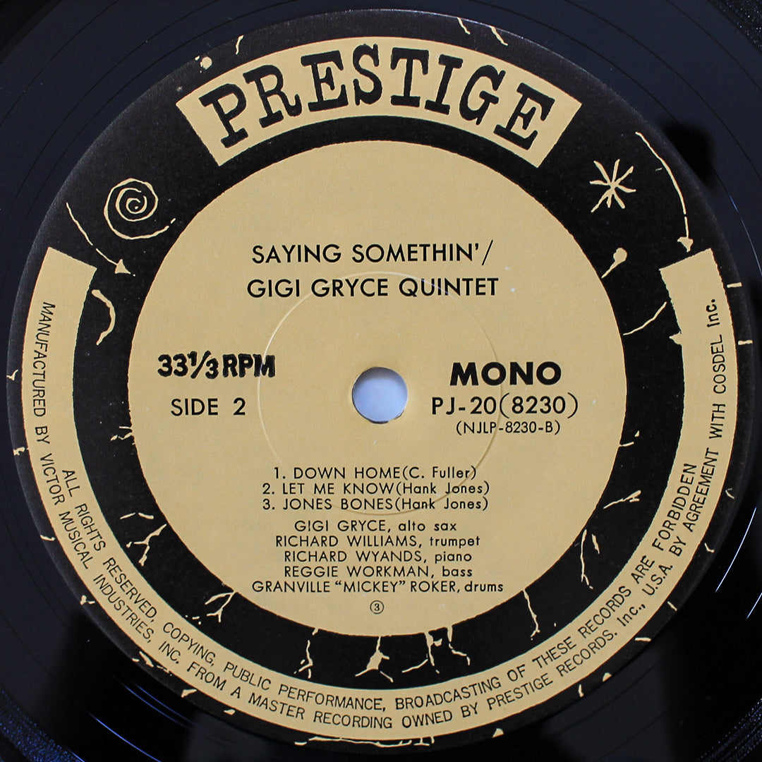 Gigi Gryce Quintet - Saying Somethin'! Japan Vinyl